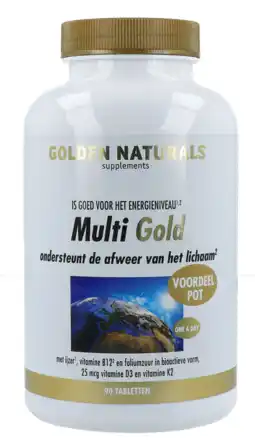 De Online Drogist Golden naturals multi strong gold tabletten 90tb aanbieding