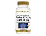 De Online Drogist Golden naturals vitamine k2 45mcg & d3 25mcg tabletten 60vtb aanbieding