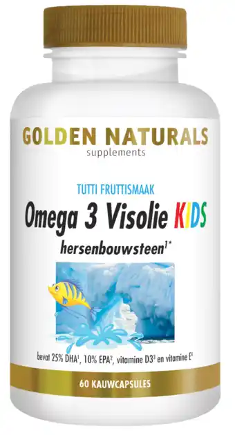 De Online Drogist Golden naturals visolie kids kauwcapsules 60cp aanbieding