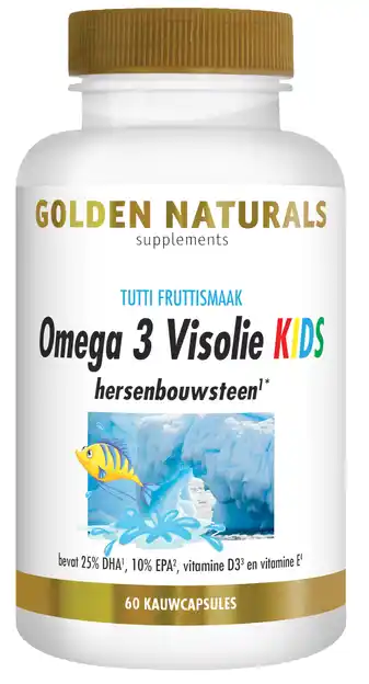 De Online Drogist Golden naturals visolie kids kauwcapsules 60cp aanbieding