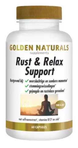 De Online Drogist Golden naturals rust & relax support capsules 60cp aanbieding
