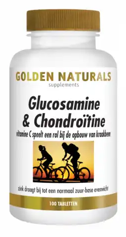 De Online Drogist Golden naturals glucosamine & chondroïtine tabletten 100tb aanbieding