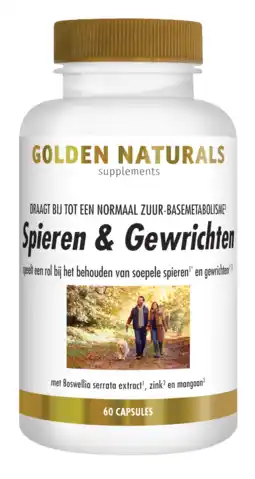 De Online Drogist Golden naturals spieren en gewrichten capsules 60cp aanbieding