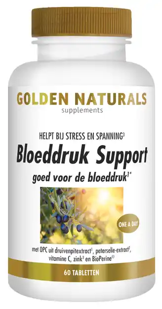 De Online Drogist Golden naturals bloeddruk support tabletten 60cp aanbieding