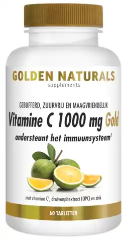 De Online Drogist Golden naturals vitamine c 1000 mg gold tabletten 60vtb aanbieding