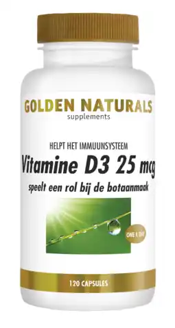 De Online Drogist Golden naturals vitamine d3 25mcg capsules 120st aanbieding