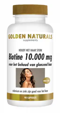 De Online Drogist Golden naturals biotine 10.000mcg capsules 90vcp aanbieding