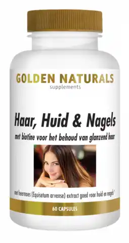 De Online Drogist Golden naturals haar huid & nagels capsules 60vcp aanbieding