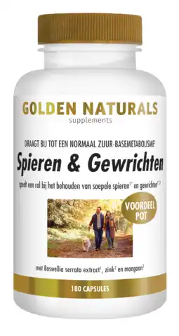 De Online Drogist Golden naturals spieren en gewrichten capsules 180cp aanbieding