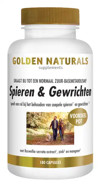 De Online Drogist Golden naturals spieren en gewrichten capsules 180cp aanbieding