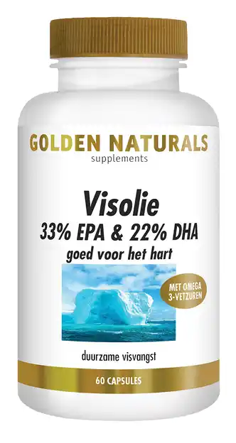 De Online Drogist Golden naturals visolie 33% epa & 22% dha capsules 60sg aanbieding