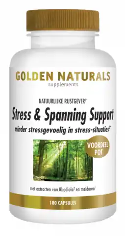 De Online Drogist Golden naturals stress & spanning support capsules 180vcp aanbieding