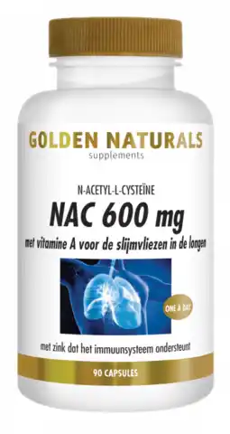 De Online Drogist Golden naturals nac 600mg capsules 90vcp aanbieding