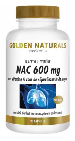 De Online Drogist Golden naturals nac 600mg capsules 90vcp aanbieding