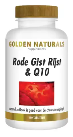 De Online Drogist Golden naturals rode gistrijst & q10 tabletten 240tb aanbieding