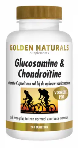 De Online Drogist Golden naturals glucosamine & chondroïtine tabletten 240tb aanbieding