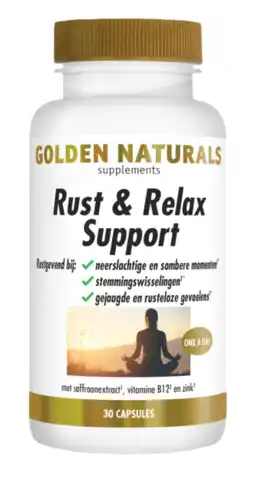 De Online Drogist Golden naturals rust & relax support capsules 30cp aanbieding