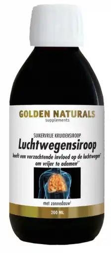 De Online Drogist Golden naturals luchtwegensiroop 200ml aanbieding