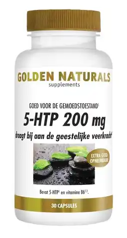 De Online Drogist Golden naturals 5-htp 200 mg capsules 30cp aanbieding