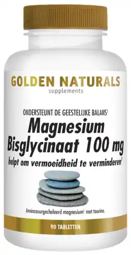De Online Drogist Golden naturals magnesium bisglycinaat tabletten 90tb aanbieding