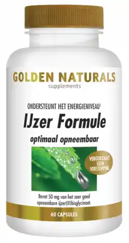 De Online Drogist Golden naturals ijzer formule capsules 60vcp aanbieding