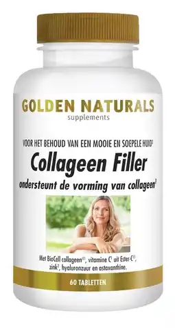 De Online Drogist Golden naturals collageen filler tabletten 60tb aanbieding