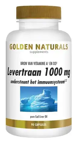 De Online Drogist Golden naturals levertraan capsules 90sg aanbieding