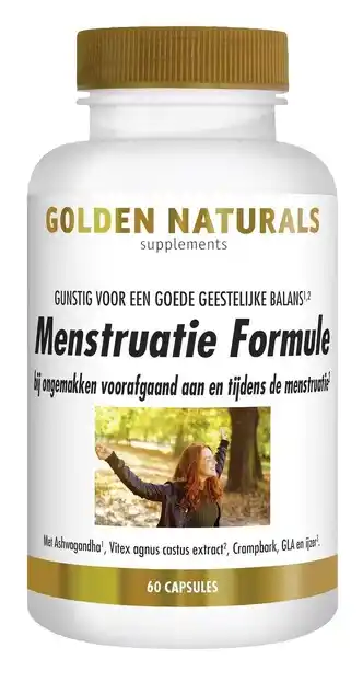 De Online Drogist Golden naturals menstruatie formule capsules 60vcp aanbieding
