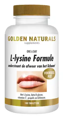 De Online Drogist Golden naturals l-lysine formule tabletten 180tb aanbieding