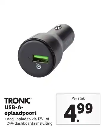 Lidl TRONIC USB-A-oplaadpoort aanbieding