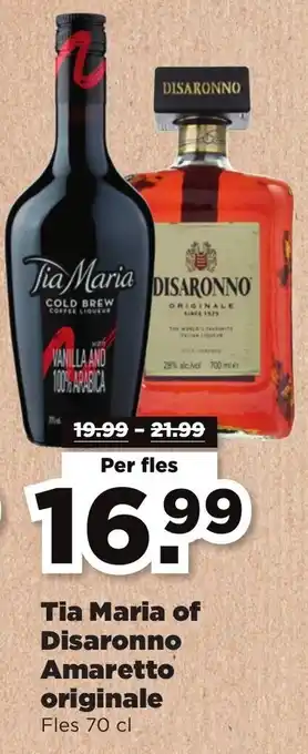 PLUS Tia Maria of Disaronno Amaretto originale 70cl aanbieding