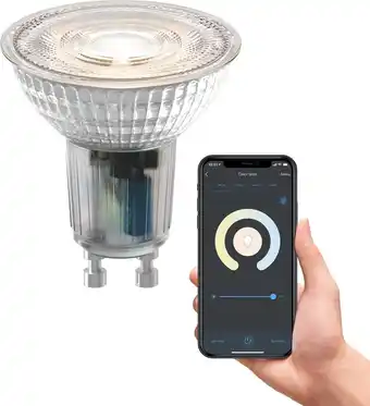 Bol.com Calex slimme lamp - wifi led verlichting - gu10 smart lichtbron - dimbaar - warm wit licht - 4.9w aanbieding