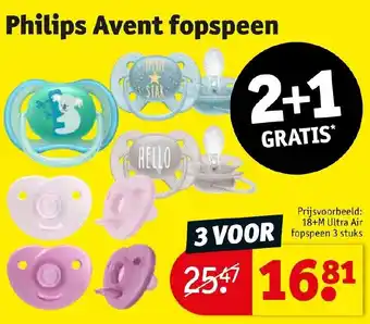 Kruidvat Philips Avent fopspeen aanbieding