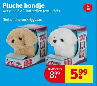 Kruidvat Pluche hondje aanbieding