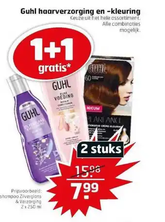 Trekpleister Guhl Haarverzorging En Haarkleuring 1+1 Gratis 2x250ml aanbieding