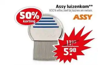 Trekpleister Assy Luizenkam 50% Korting aanbieding