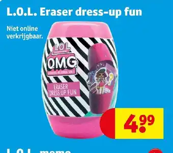 Kruidvat L.O.L. Eraser dress-up fun aanbieding