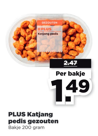 PLUS Plus katjang pedis gezouten aanbieding