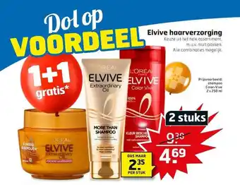 Trekpleister Elvive Haarverzorging 2x250ml aanbieding