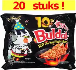 Bol.com Samyang hot chicken flavor ramen buldak noedels 20x 140 gram - pikante noedels 20 pakket aanbieding