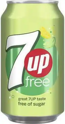 Bol.com 7-up lemon lime free 33 cl per blik, tray 24 blikken aanbieding