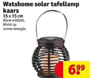 Kruidvat Watshome solar tafellamp 15 x 15 cm aanbieding