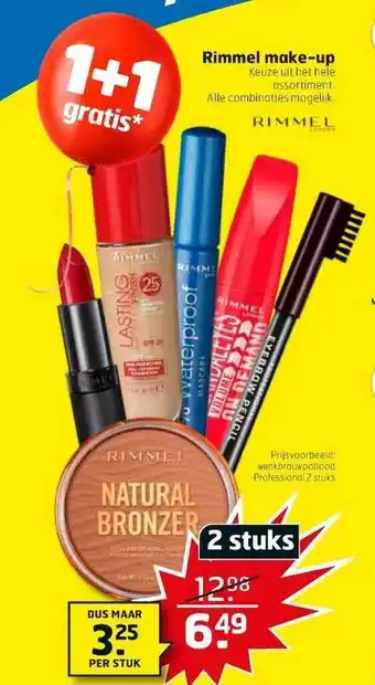 Trekpleister Rimmel Make-Up 1+1 Gratis aanbieding