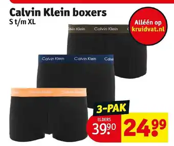 Kruidvat Calvin Klein boxers S t/m XL 3-pak aanbieding