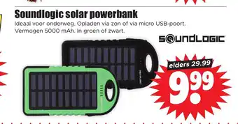 Dirk Soundlogic solar powerbank aanbieding