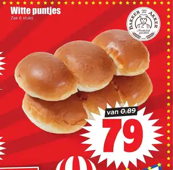 Dirk Witte puntjes Zak 6 stuks. aanbieding