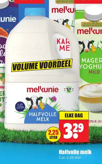 Dirk melkunie Halfvolle melk Can 2,25 liter. aanbieding