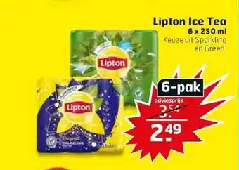 Trekpleister Lipton Ice Tea 6 X 250 ml aanbieding