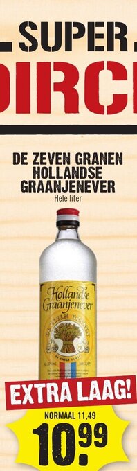 Dirk DE ZEVEN GRANEN HOLLANDSE GRAANJENEVER aanbieding