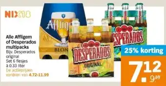 Albert Heijn Alle Affligem of Desperados multipacks Bijv. Desperados original Set 6 flesjes à 0.33 liter aanbieding